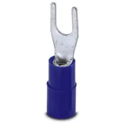 Insulated forked cable lug, 1.5-2.5 mm², AWG 16 to 14, M3.5, blue, 3240038