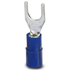 Insulated forked cable lug, 1.5-2.5 mm², AWG 16 to 14, M4, blue, 3240039