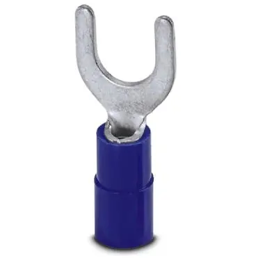 Insulated forked cable lug, 1.5-2.5 mm², AWG 16 to 14, M6, blue, 3240041 - 1