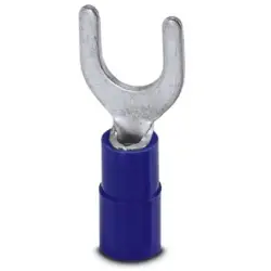 Insulated forked cable lug, 1.5-2.5 mm², AWG 16 to 14, M6, blue, 3240041