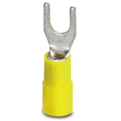 Insulated forked cable lug, 4.0-6.0 mm², AWG 12 to 10, M4, yellow, 3240042