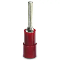 Insulated pin cable lug, 0.5-1.5 mm², AWG 20 to 16, 2 mm, red, 3240064