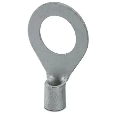 Uninsulated ring cable lug, 10 mm², AWG 8, 13 mm, M12, metal, 3240093 - 1