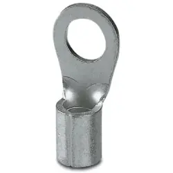 Uninsulated ring cable lug, 10 mm², AWG 8, 6.5 mm, M6, metal, 3240090