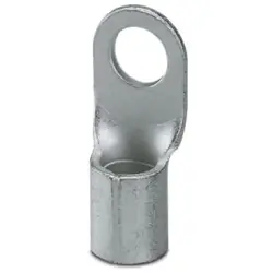 Uninsulated ring cable lug, 16 mm², AWG 6, 6.5 mm, M6, metal, 3240095