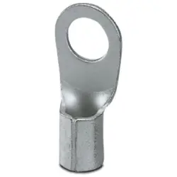 Uninsulated ring cable lug, 16 mm², AWG 6, 8.4 mm, M8, metal, 3240096