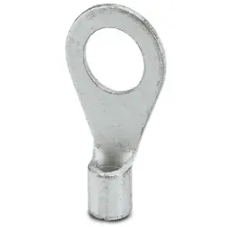Uninsulated ring cable lug, 2.6-6.0 mm², AWG 14 to 10, 8.4 mm, M8, metal, 3240086