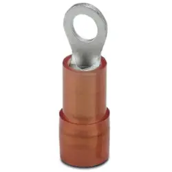 Insulated ring cable lug, 0.5-1.5 mm², AWG 20 to 16, 3.2 mm, M3, red, 3241201