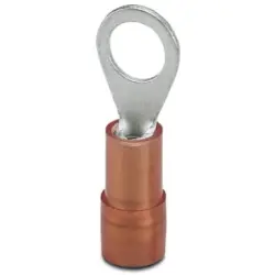 Insulated ring cable lug, 0.5-1.5 mm², AWG 20 to 16, 5.3 mm, M5, red, 3241204