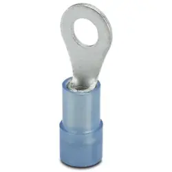 Insulated ring cable lug, 1.5-2.5 mm², AWG 16 to 14, 4.3 mm, M4, blue, 3241207
