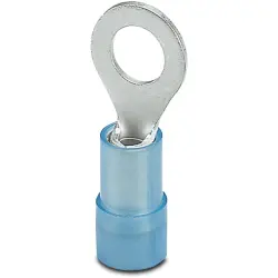 Insulated ring cable lug, 1.5-2.5 mm², AWG 16 to 14, 5.3 mm, M5, blue, 3241208