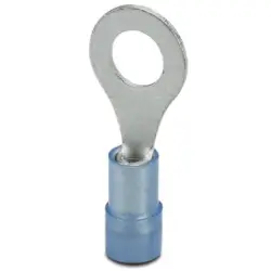Insulated ring cable lug, 1.5-2.5 mm², AWG 16 to 14, 6.5 mm, M6, blue, 3241209