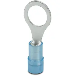 Insulated ring cable lug, 1.5-2.5 mm², AWG 16 to 14, 8.4 mm, M8, blue, 3241210