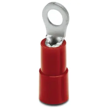 Insulated ring cable lug, 0.5-1.5 mm², AWG 20 to 16, 3.2 mm, M3, red, 3240016 - 1