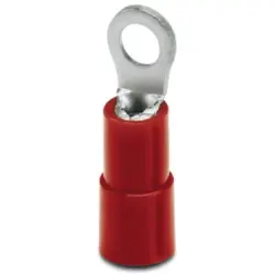 Insulated ring cable lug, 0.5-1.5 mm², AWG 20 to 16, 3.2 mm, M3, red, 3240016