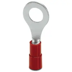 Insulated ring cable lug, 0.5-1.5 mm², AWG 20 to 16, 6.5 mm, M6, red, 3240020