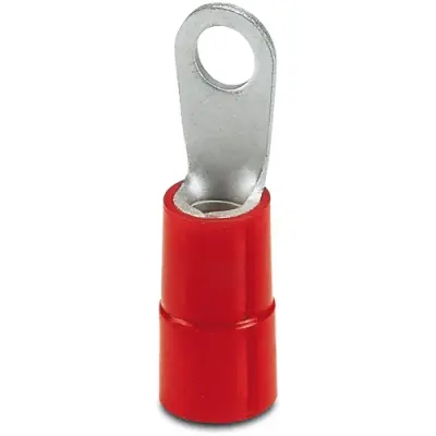 Insulated ring cable lug, 10 mm², AWG 8, 5.3 mm, M5, red, 3240219 - 1