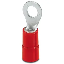 Insulated ring cable lug, 10 mm², AWG 8, 6.5 mm, M6, red, 3240220
