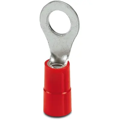 Insulated ring cable lug, 10 mm², AWG 8, 8.4 mm, M8, red, 3240221 - 1