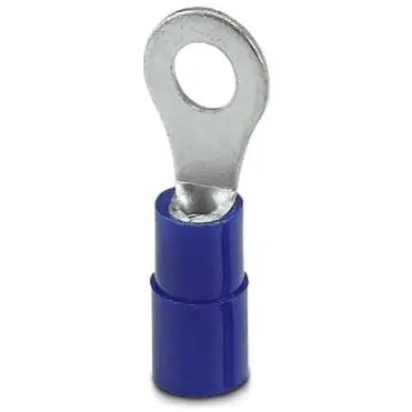 Insulated ring cable lug, 1.5-2.5 mm², AWG 16 to 14, 4.3 mm, M4, blue, 3240023 - 1