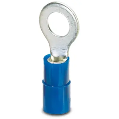 Insulated ring cable lug, 1.5-2.5 mm², AWG 16 to 14, 5.3 mm, M5, blue, 3240024 - 1