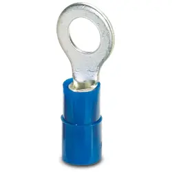 Insulated ring cable lug, 1.5-2.5 mm², AWG 16 to 14, 5.3 mm, M5, blue, 3240024