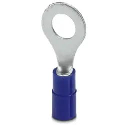 Insulated ring cable lug, 1.5-2.5 mm², AWG 16 to 14, 6.5 mm, M6, blue, 3240025