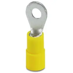 Insulated ring cable lug, 4.0-6.0 mm², AWG 12 to 10, 4.3 mm, M4, yellow, 3240027