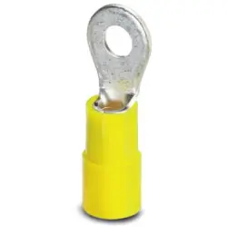 Insulated ring cable lug, 4.0-6.0 mm², AWG 12 to 10, 5.3 mm, M5, yellow, 3240028