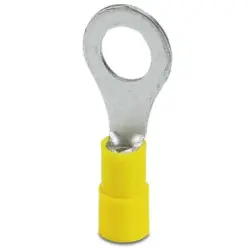 Insulated ring cable lug, 4.0-6.0 mm², AWG 12 to 10, 8.5 mm, M8, yellow, 3240030