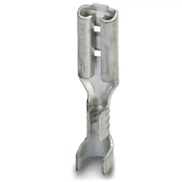 Uninsulated flat plug sleeve, 2.8 x 0.5 mm, 0.5 to 1.0 mm², AWG 20 to 18, brass, tin-plated, 3240152 - 1