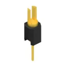 Pin header, 1 pole, pitch 2.54 mm, straight, black, MK 02 1 G