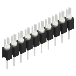 Pin header, 10 pole, pitch 2.54 mm, straight, black, MK 02 10 Z