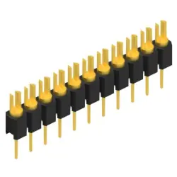 Pin header, 11 pole, pitch 2.54 mm, straight, black, MK 02 11 G