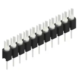 Pin header, 11 pole, pitch 2.54 mm, straight, black, MK 02 11 Z