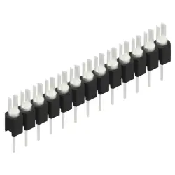 Pin header, 13 pole, pitch 2.54 mm, straight, black, MK 02 13 Z