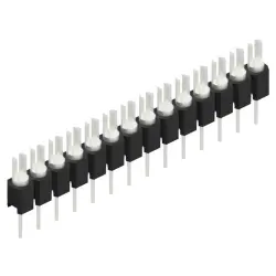 Pin header, 14 pole, pitch 2.54 mm, straight, black, MK 02 14 Z