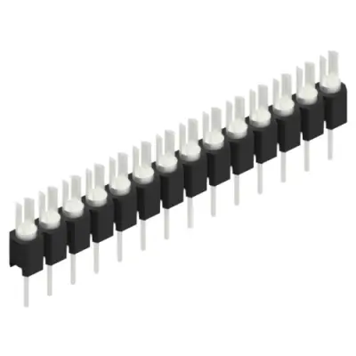 Pin header, 14 pole, pitch 2.54 mm, straight, black, MK 02 14 Z - 1