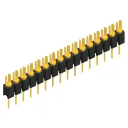 Pin header, 16 pole, pitch 2.54 mm, straight, black, MK 02 16 G
