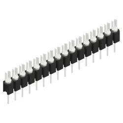 Pin header, 16 pole, pitch 2.54 mm, straight, black, MK 02 16 Z