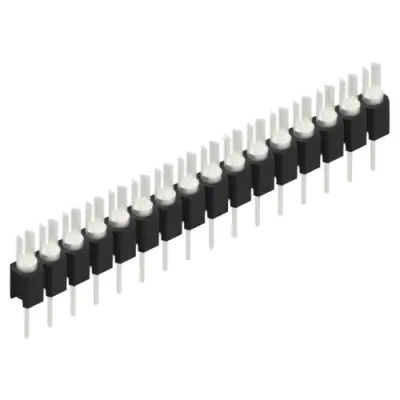 Pin header, 16 pole, pitch 2.54 mm, straight, black, MK 02 16 Z - 1
