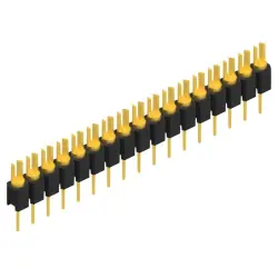 Pin header, 17 pole, pitch 2.54 mm, straight, black, MK 02 17 G
