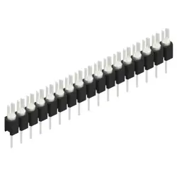 Pin header, 17 pole, pitch 2.54 mm, straight, black, MK 02 17 Z