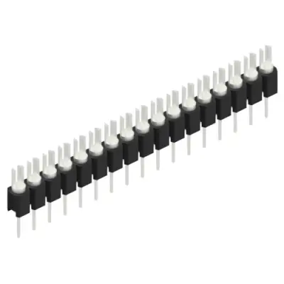 Pin header, 17 pole, pitch 2.54 mm, straight, black, MK 02 17 Z - 1