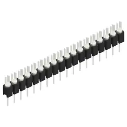 Pin header, 18 pole, pitch 2.54 mm, straight, black, MK 02 18 Z