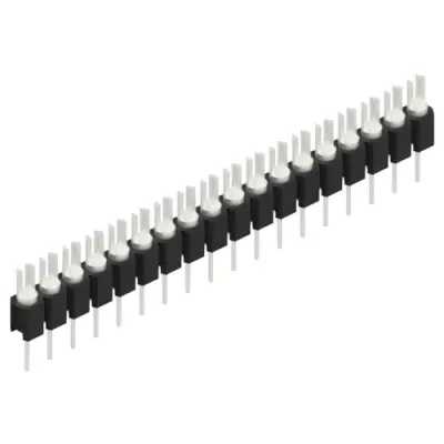 Pin header, 18 pole, pitch 2.54 mm, straight, black, MK 02 18 Z - 1
