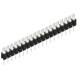 Pin header, 19 pole, pitch 2.54 mm, straight, black, MK 02 19 Z