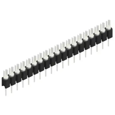 Pin header, 19 pole, pitch 2.54 mm, straight, black, MK 02 19 Z - 1