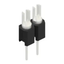 Pin header, 2 pole, pitch 2.54 mm, straight, black, MK 02 2 Z