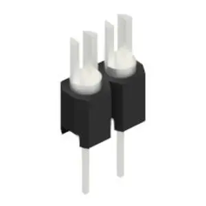 Pin header, 2 pole, pitch 2.54 mm, straight, black, MK 02 2 Z - 1
